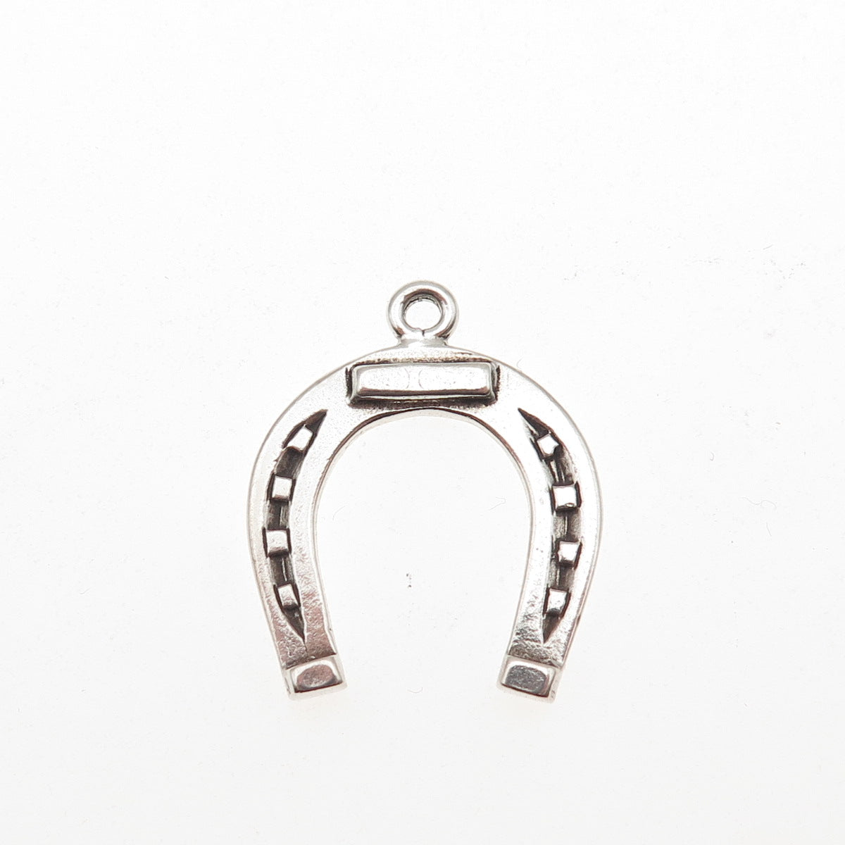 925 Sterling Silver Vintage Horseshoe Good Luck Mini Charm Pendant