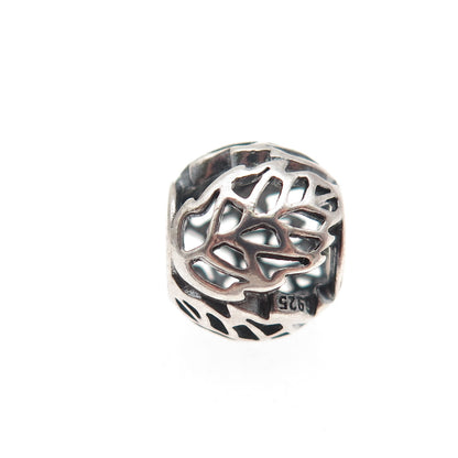 PANDORA 925 Sterling Silver Autumn Bliss Leaves Slide Bead Charm