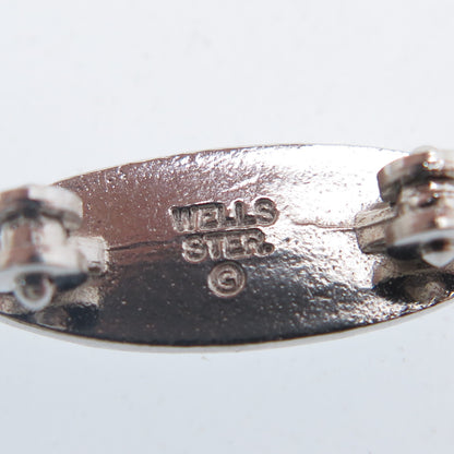 WELLS 925 Sterling Silver Vintage Skateboard Minimalist 3D Charm Pendant