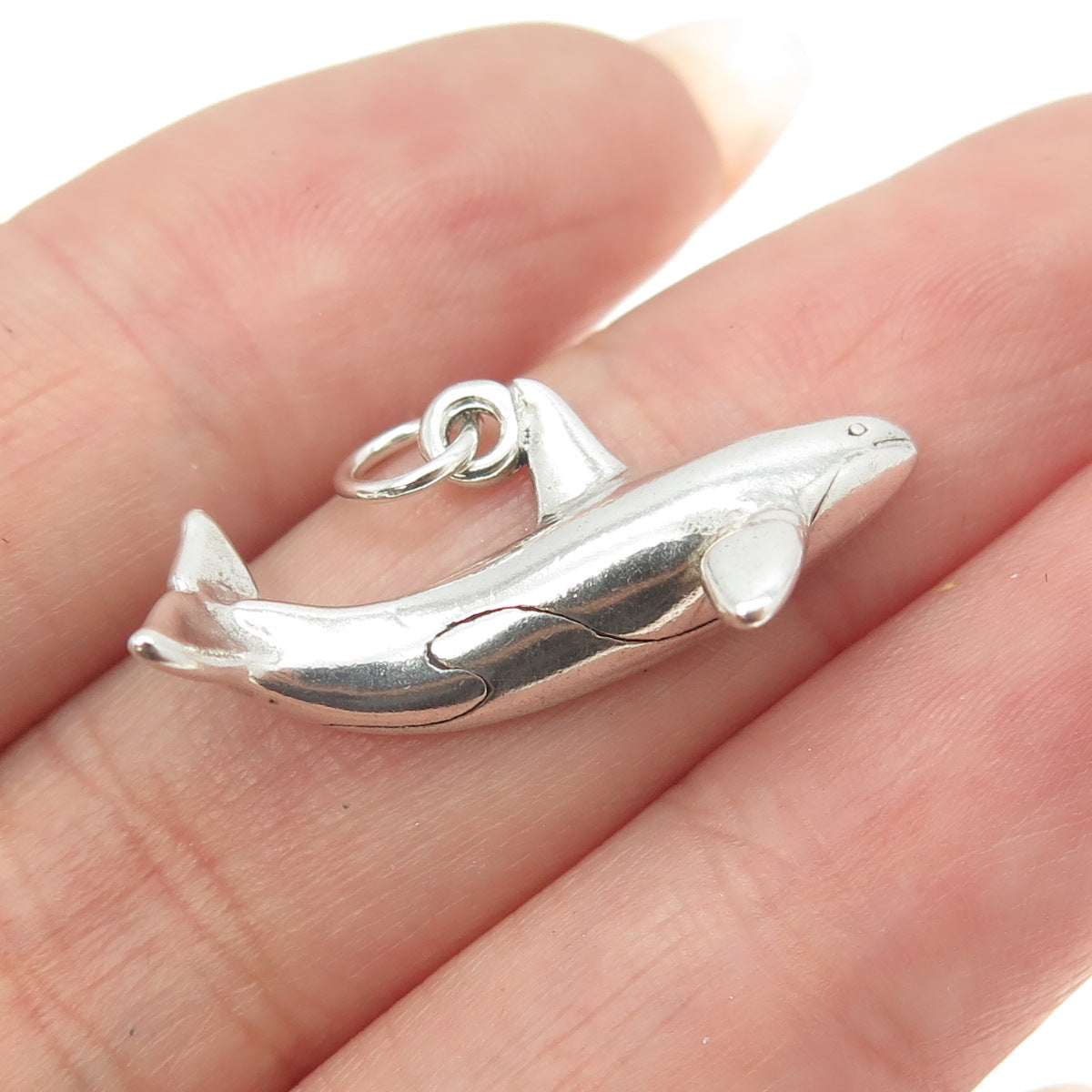 SUN WEST 925 Sterling Silver Vintage Shark Pendant