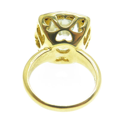 925 Sterling Silver Gold Plated Real Diamond & Blue Topaz Gem Ring Size 4.75