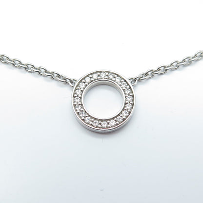 TISENTO 925 Sterling Silver C Z Circle of Life Rolo Chain Necklace 16"