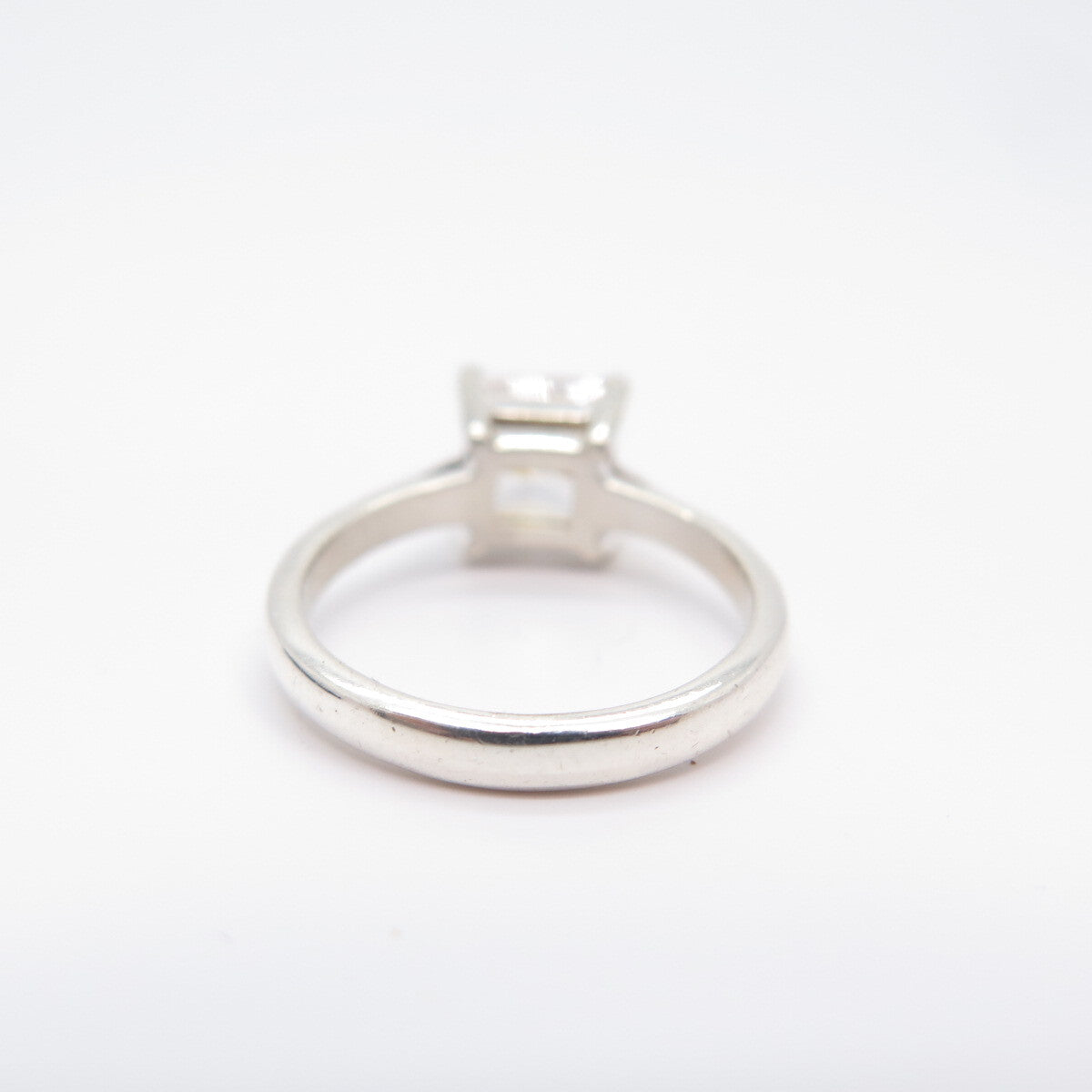 925 Sterling Silver Princess-Cut C Z Ring Size 5.75