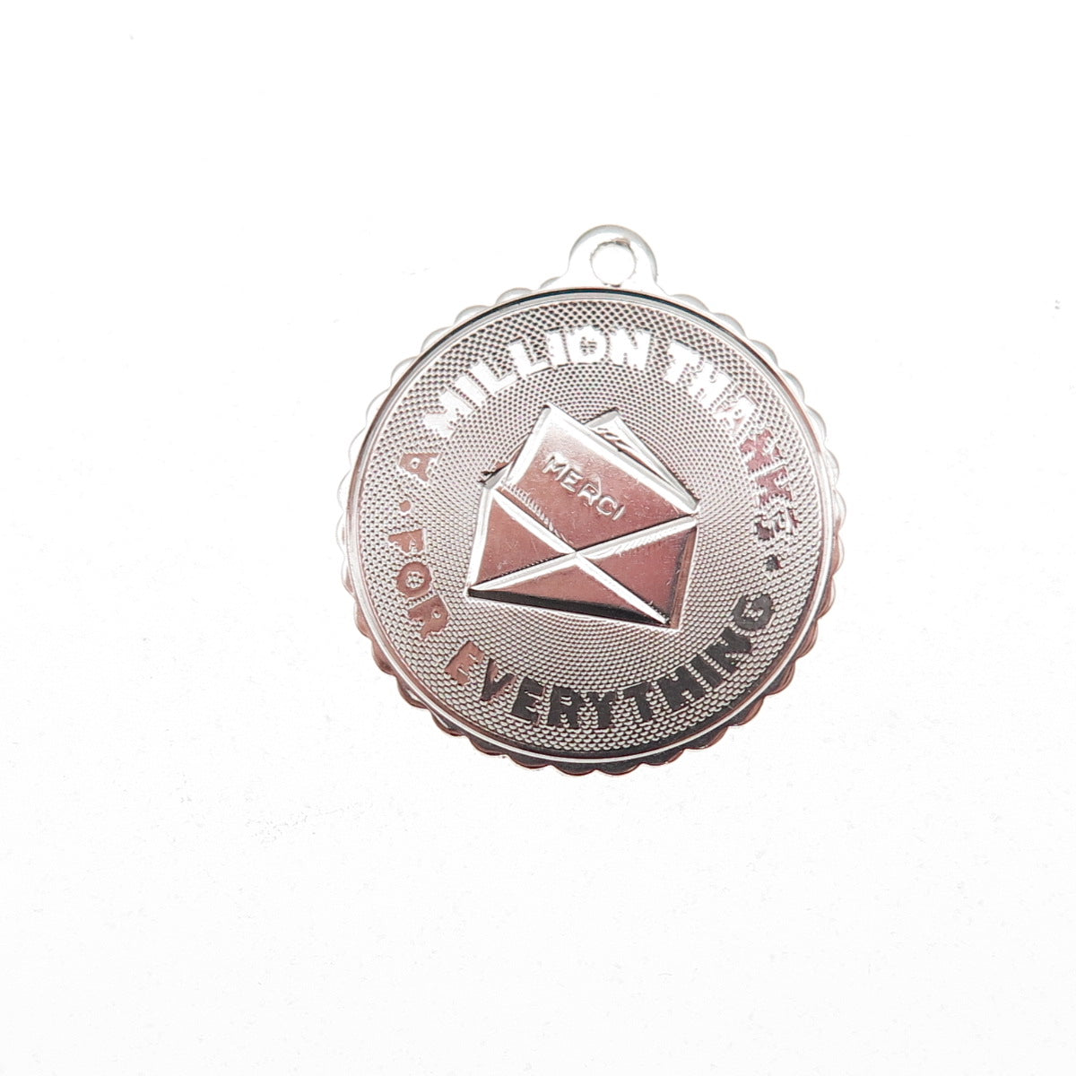 925 Sterling Silver Vintage A Million Thanks For Everything Charm Pendant