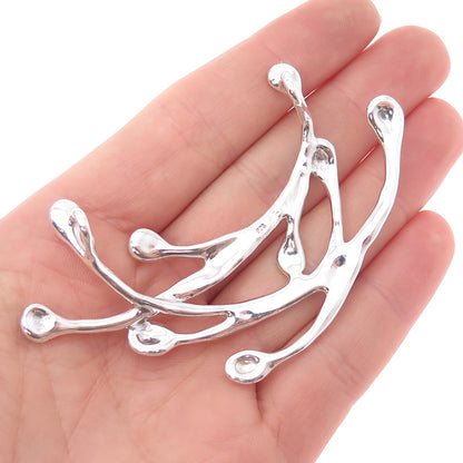 HAGIT GORALI 925 Sterling Silver Vintage Modernist Centerpiece Slide Pendant