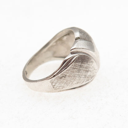 Clark & Coombs 925 Sterling Silver Antique Art Deco Oxidized Dome Ring Size 7