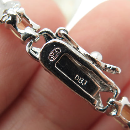 DEE BERKLEY JEWELRY Sterling Silver Diamond Accent & Citrine "X" Bracelet 7.25"