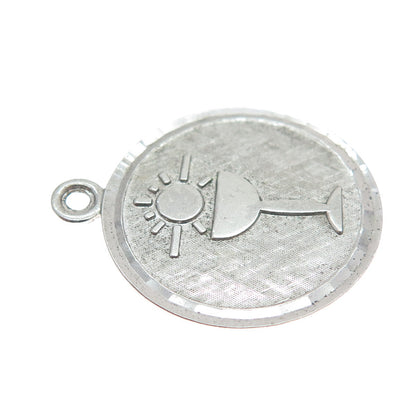 LAMODE 925 Sterling Silver Vintage First Holy Communion Minimalist Charm Pendant