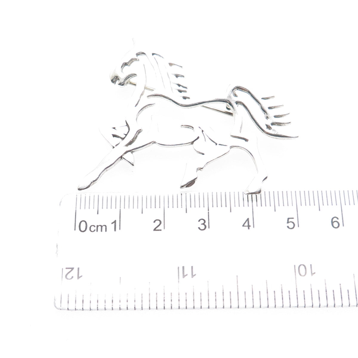 GLENN & IRENE SANDOVAL NAVAJO Old Pawn 925 Sterling Silver Vintage Horse Brooch