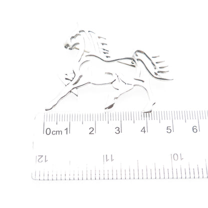 GLENN & IRENE SANDOVAL NAVAJO Old Pawn 925 Sterling Silver Vintage Horse Brooch