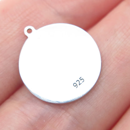 925 Sterling Silver Blue Enamel Male & Female Symbol Minimalist Charm Pendant