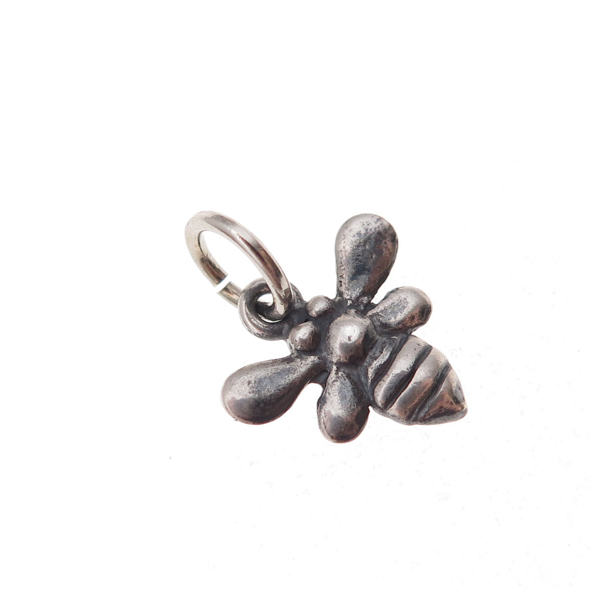 925 Sterling Silver Vintage Bee Oxidized Charm Pendant