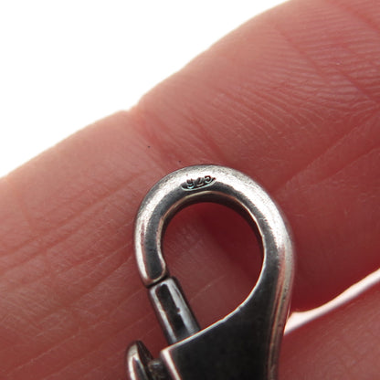 COACH 925 Sterling Silver Vintage Cuban Link Oxidized Key Chain 7.5"