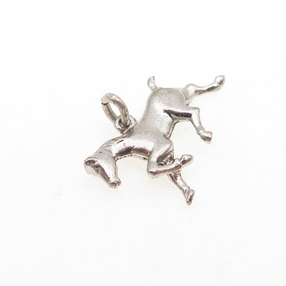 925 Sterling Silver Vintage Horse Mini Charm Pendant