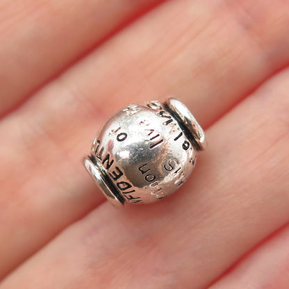925 Sterling Vintage Go Confidently in The Direction of Your Dreams Bead Charm
