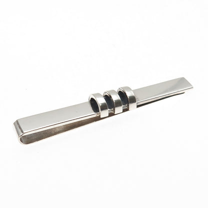 Eiler & Marloe 830S Silver Vintage Denmark Modernist Oxidized Tie Bar Clip