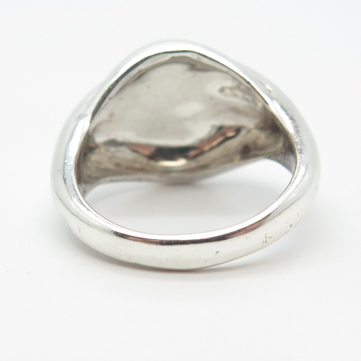 925 Sterling Silver Vintage Wide Ribbed Ring Size 7.75