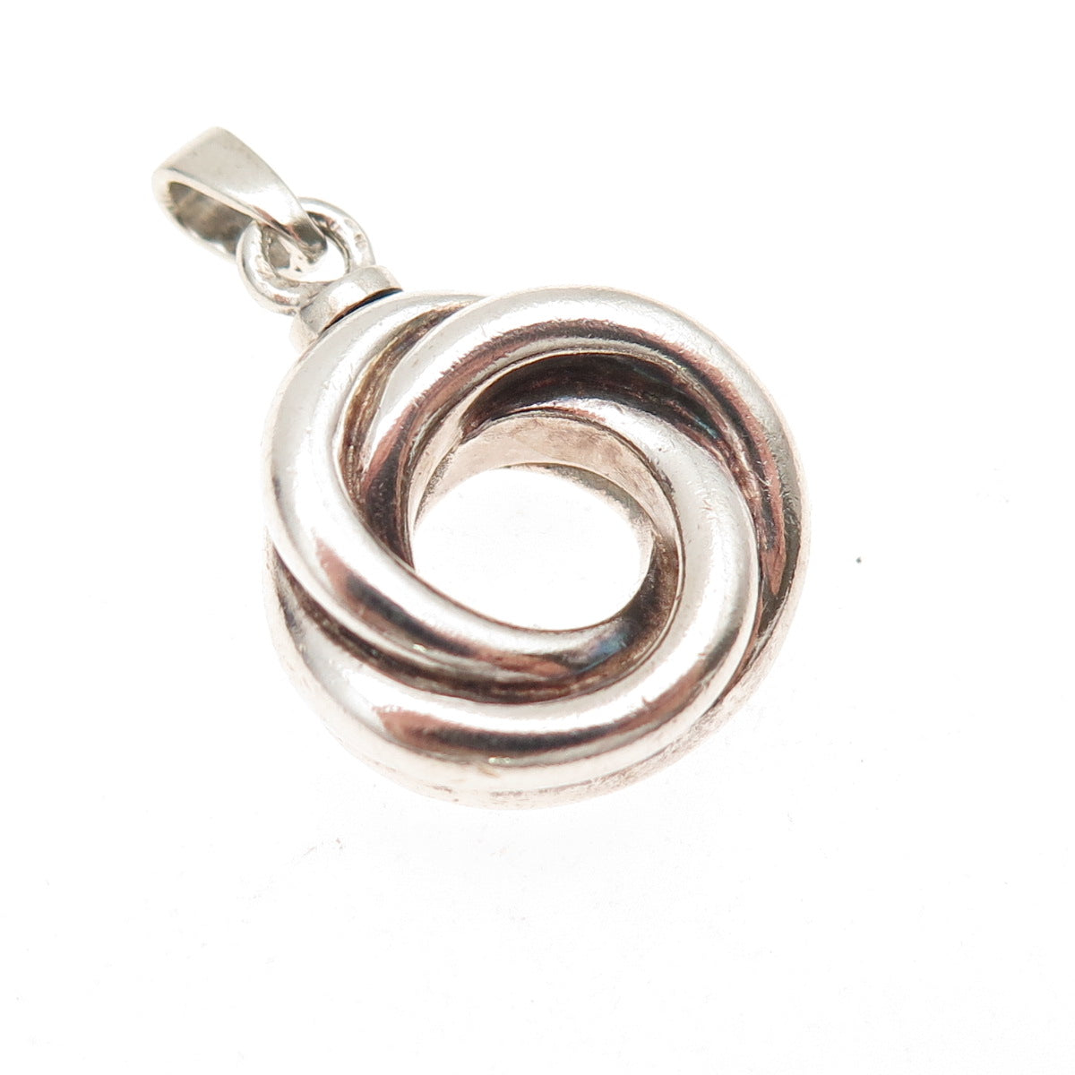 925 Sterling Silver Vintage Celtic Trinity Oxidized Charm Pendant