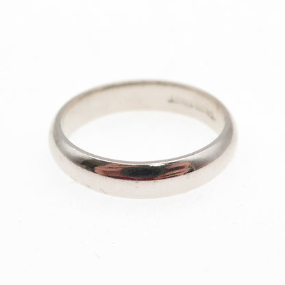 925 Sterling Silver Vintage Classic Wedding Band Ring Size 7.25