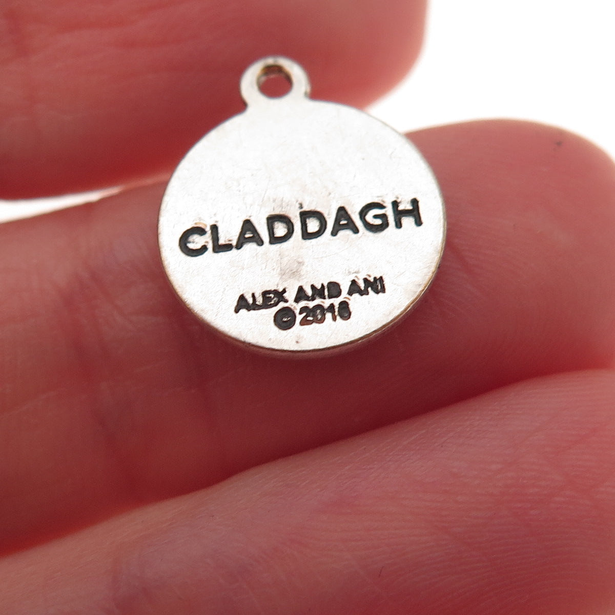 Alex & Ani 925 Sterling Silver 2018 Irish Claddagh Oxidized Charm Pendant