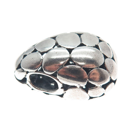 925 Sterling Silver Vintage Modernist Kali Oxidized Slide Pendant