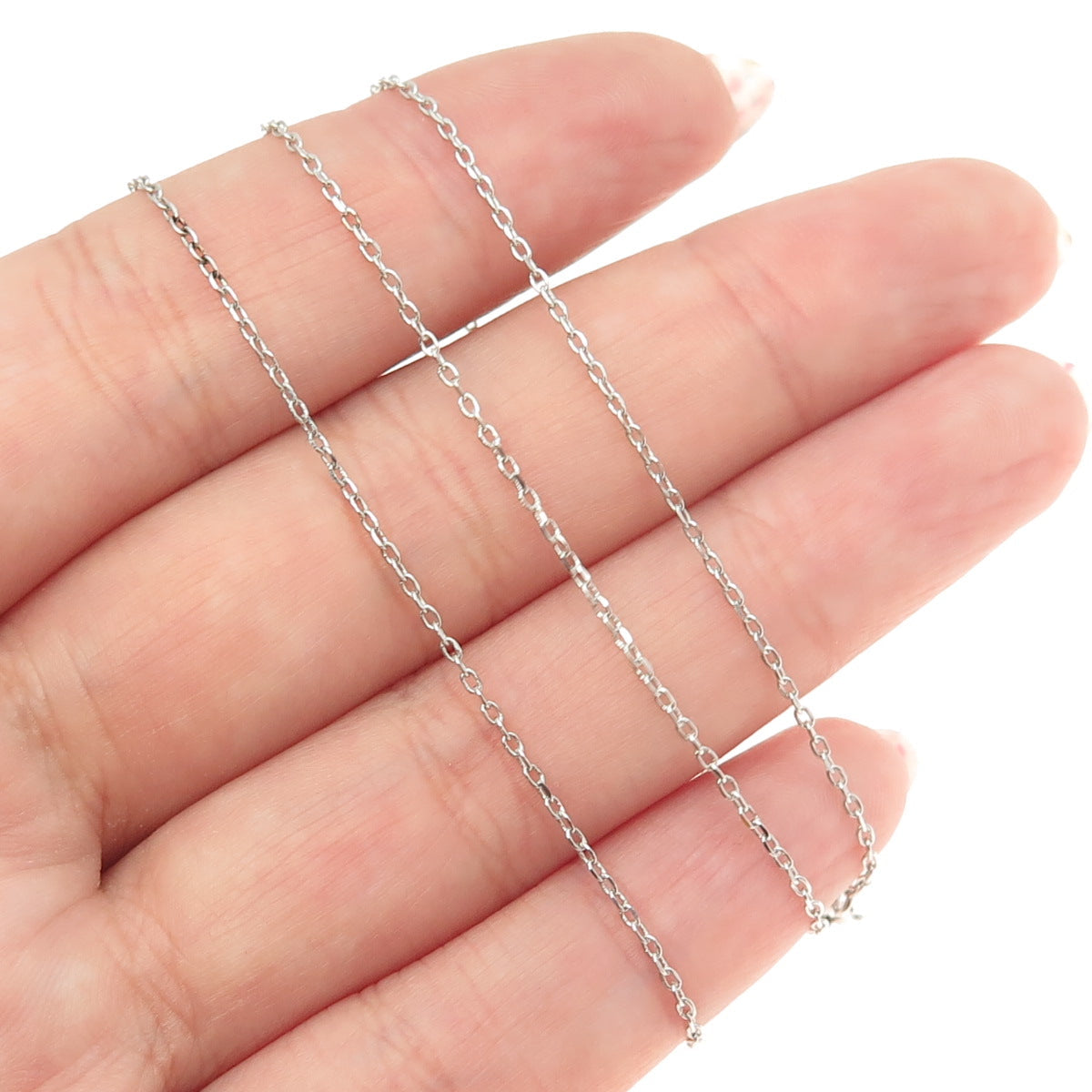 925 Sterling Silver Cable Chain Necklace 18"