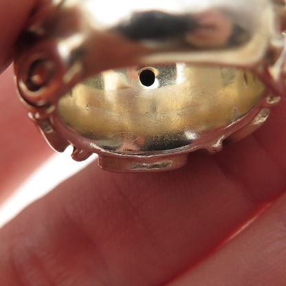 JCM Jacmel Mauritius 925 Sterling Silver 2-Tone Vintage Italy Hollow Ring Size 5