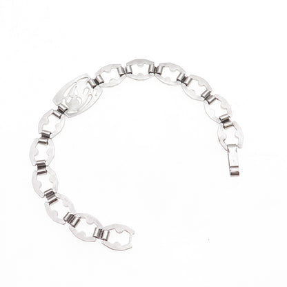 925 Sterling Antique Art Deco Real Marcasite Bracelet 7.25" (missing stones)