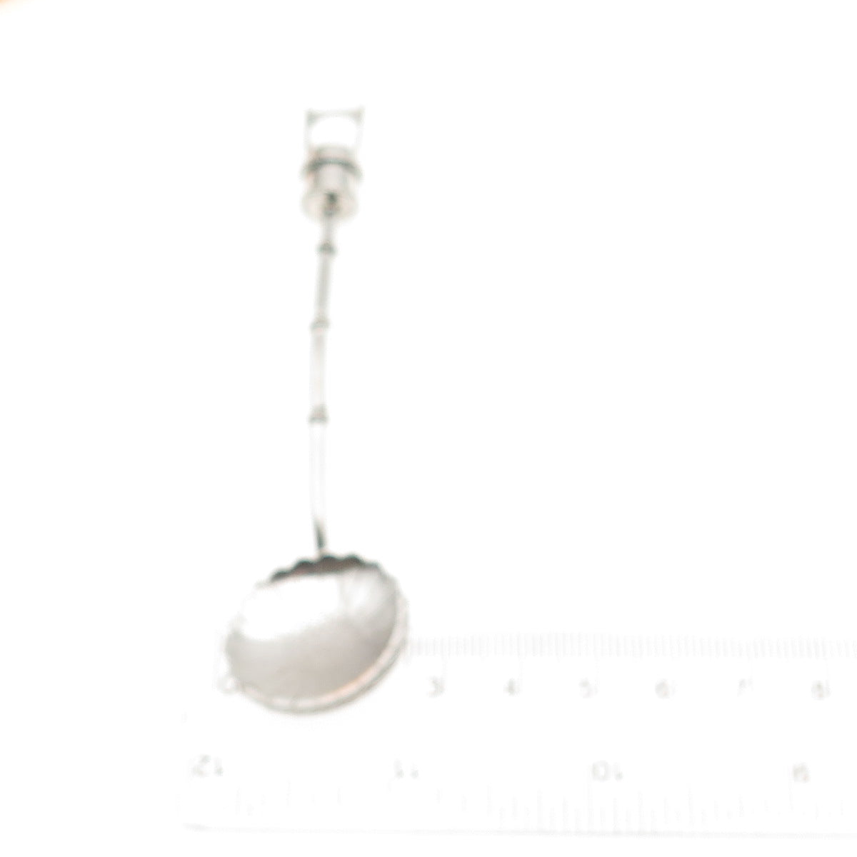 950 Silver Antique Japan Water Well Bucket Coffee Spoon