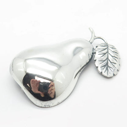 925 Sterling Silver Vintage Mexico Pear Pin Brooch