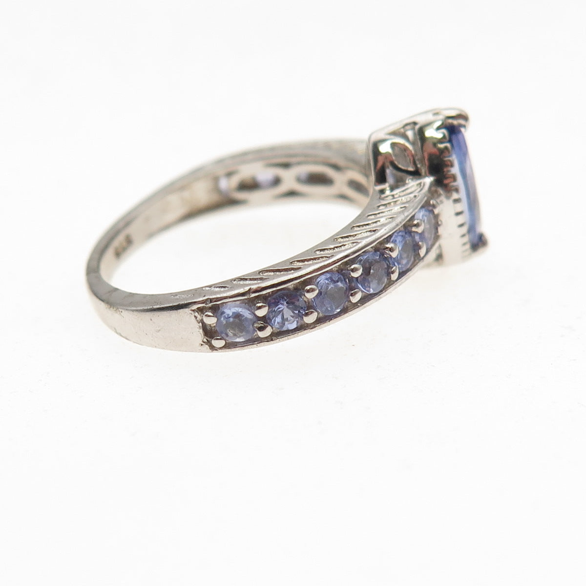 Chuck Clemency 925 Sterling Silver Real Tanzanite Ring Size 5.25