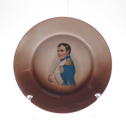 EMPIRE Zeh Scherzer Co Antique Bavaria Napoleon Portrait Porcelain Cabinet Plate