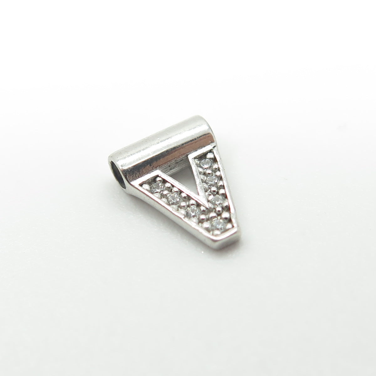 NOMINATION Italy 925 Sterling Silver C Z Letter "V" SeiMia Pendant