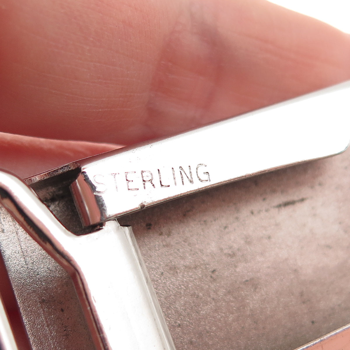 Pioneer 925 Sterling Silver Vintage Engraved Letter S Initial Belt Buckle