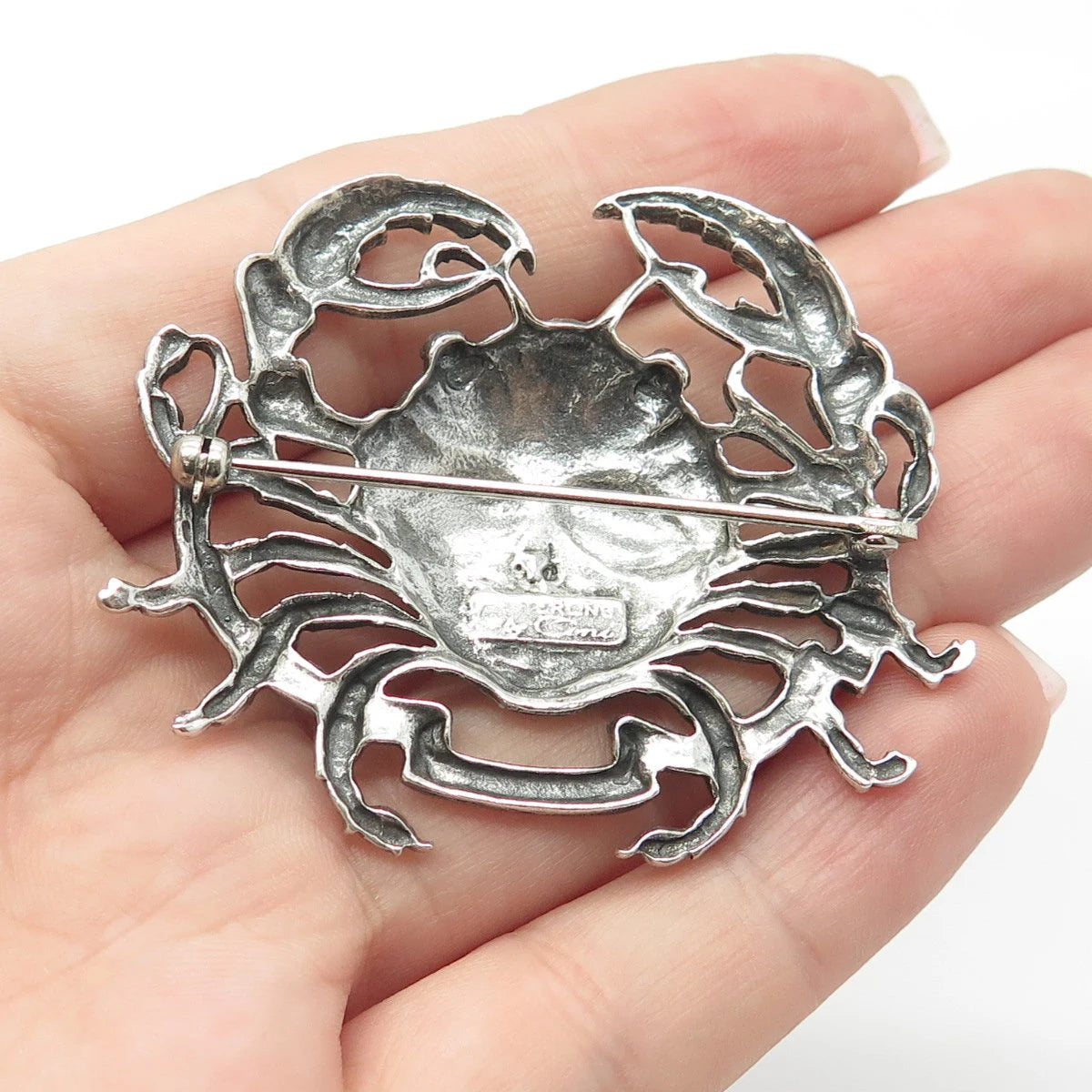 925 Sterling Silver Vintage Cini Cancer Zodiac Sign Pin Brooch