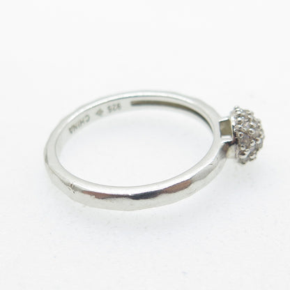 SILPADA 925 Sterling Silver Round-Cut C Z Ball Ring Size 7