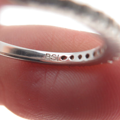 925 Sterling Silver Round-Cut Shaped C Z Ring Size 5.5