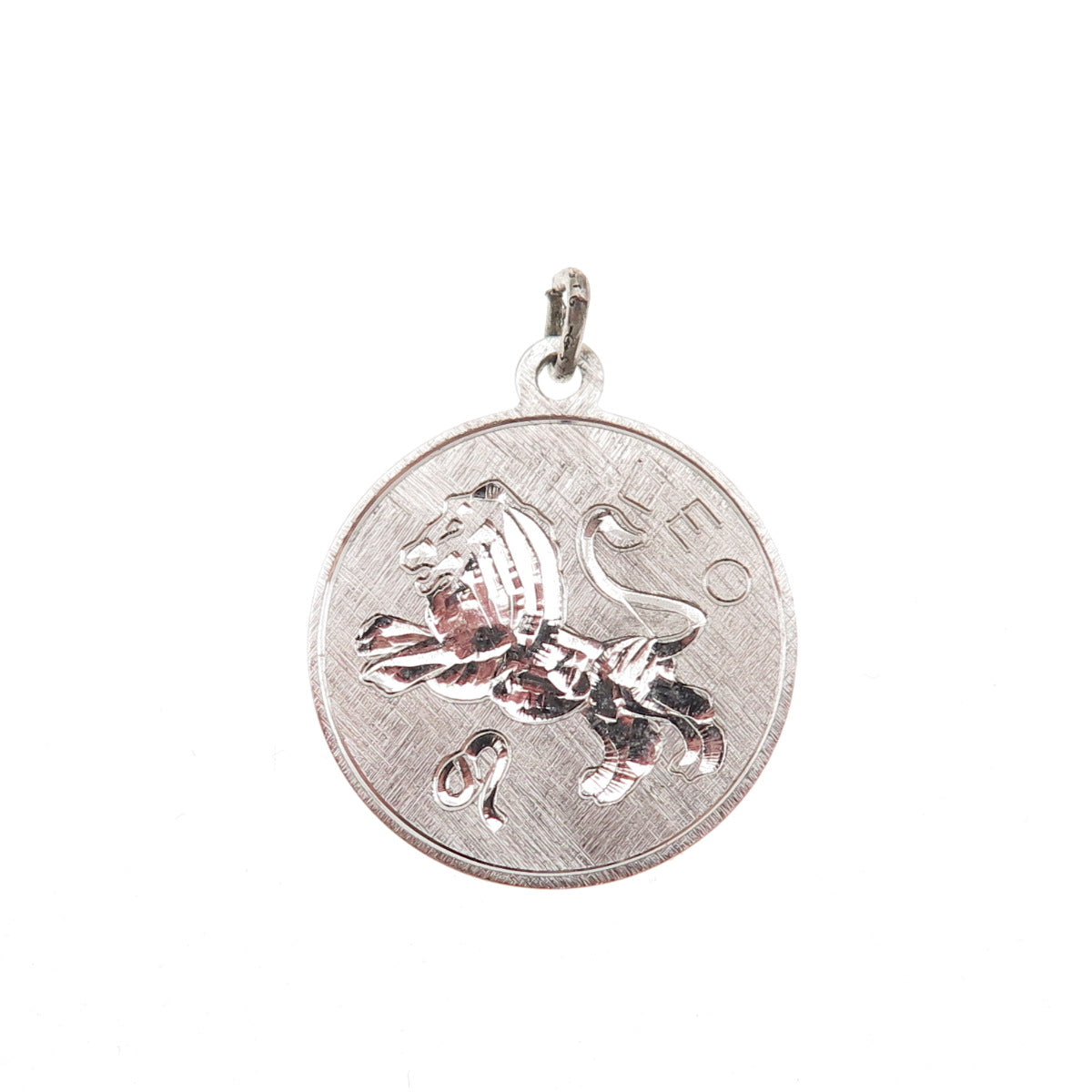 925 Sterling Silver Vintage Leo Zodiac Sign Charm Pendant