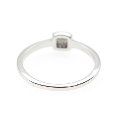 925 Sterling Silver Round-Cut C Z Engagement Ring Size 7