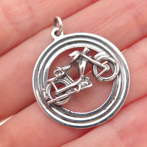 Payton Pepper & Sons 925 Sterling Silver Vintage 1969 Birmingham Bicycle Pendant