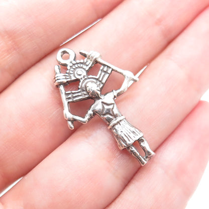 Old Pawn Sterling Silver Vintage Indian Chief Kachina Doll Mini Charm Pendant