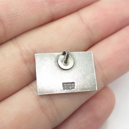 925 Sterling Silver Vintage Standard Pittsburgh Enamel "McGraw Edison" Lapel Pin
