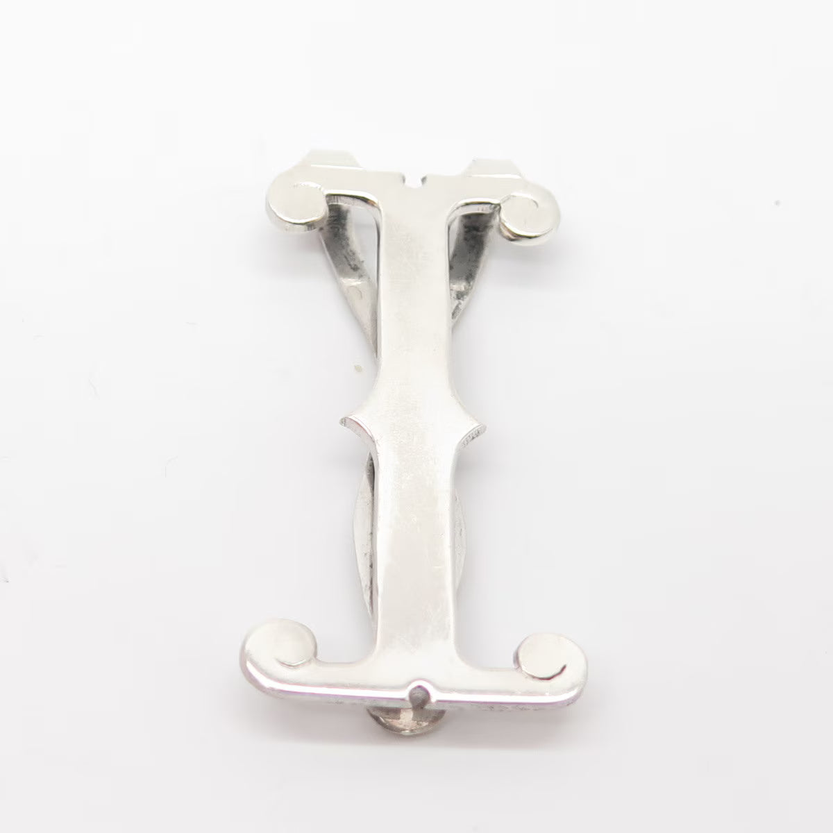 925 Sterling Silver Vintage Letter "I" Initial Bookmark