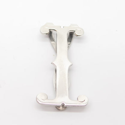 925 Sterling Silver Vintage Letter "I" Initial Bookmark