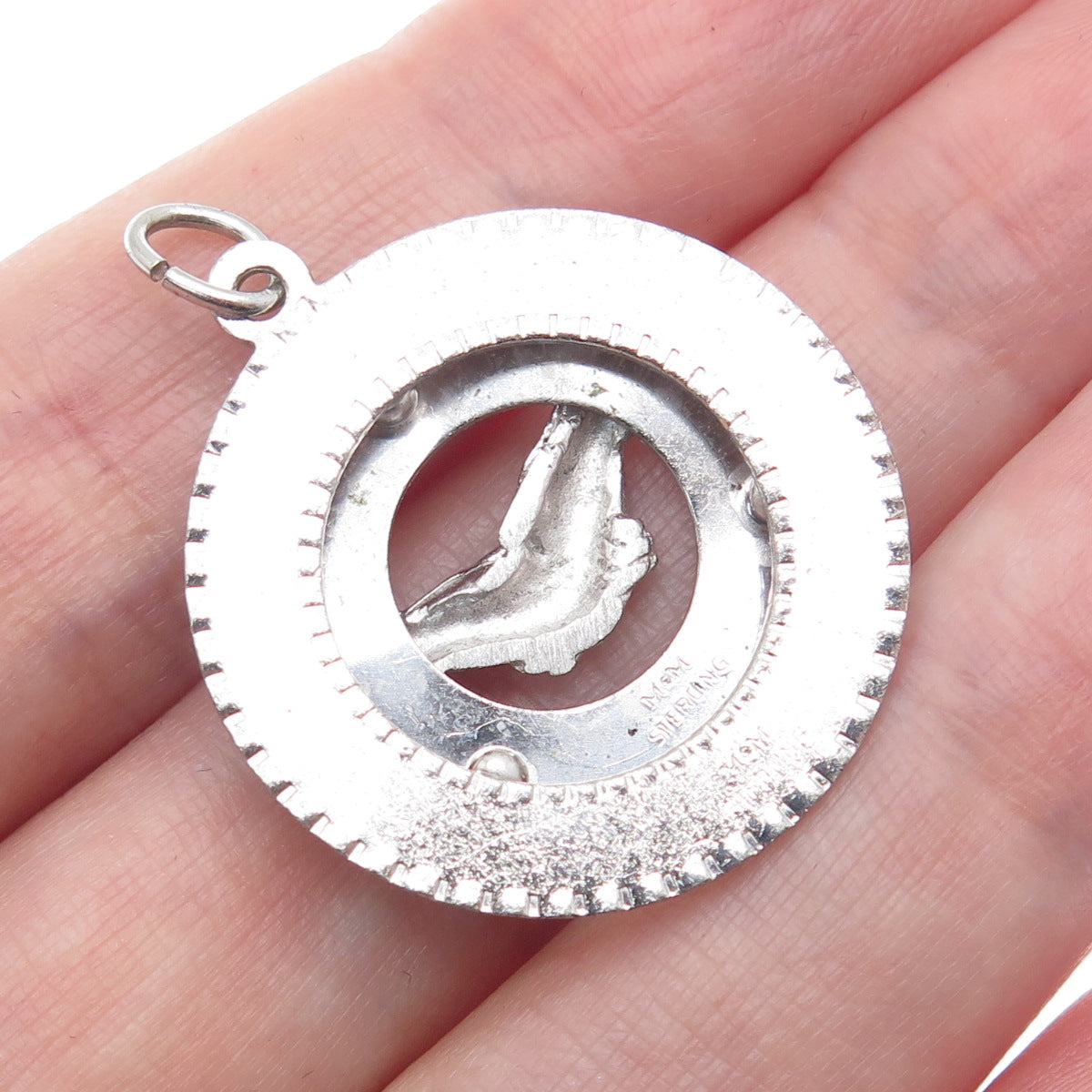 MARK MERCY 925 Sterling Silver Vintage Friendship Charm Pendant
