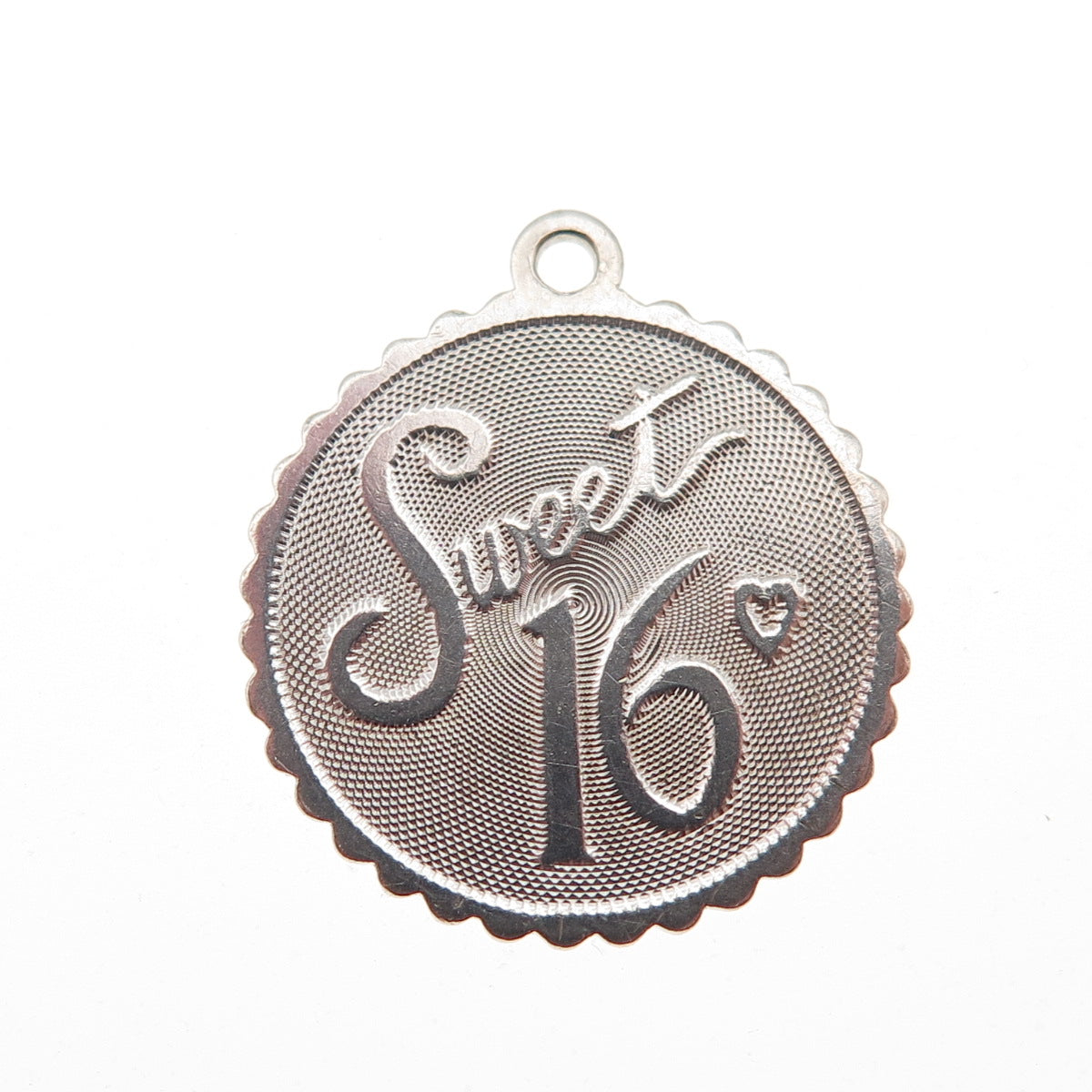 925 Sterling Silver Vintage Sweet 16 Mini Charm Pendant