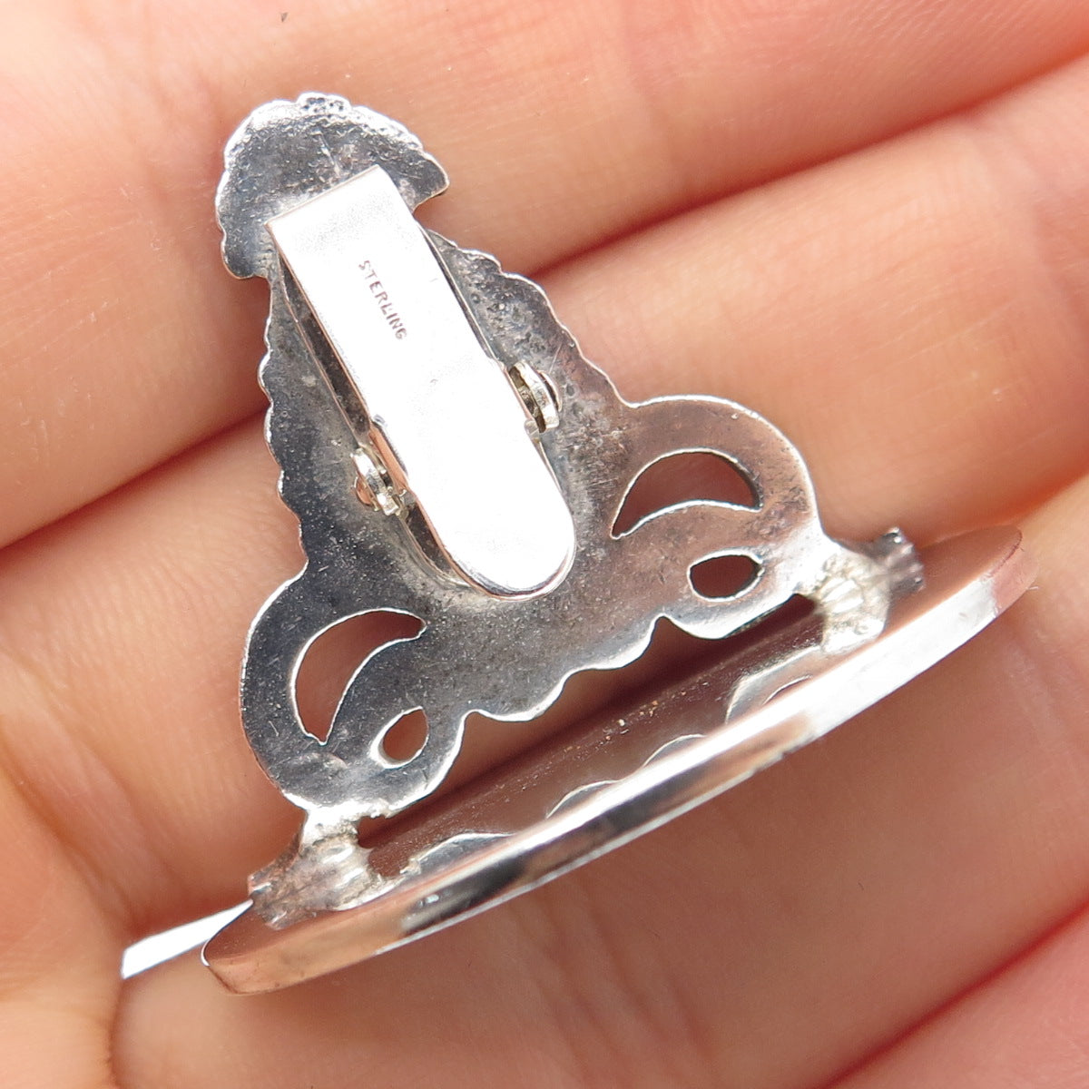 TIFFANY & CO. 925 Sterling Silver Antique Art Deco Pineapple Place Card Holder