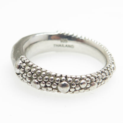 MICHAEL DAWKINS 925 Sterling Silver Granulated Oxidized Ring Size 8