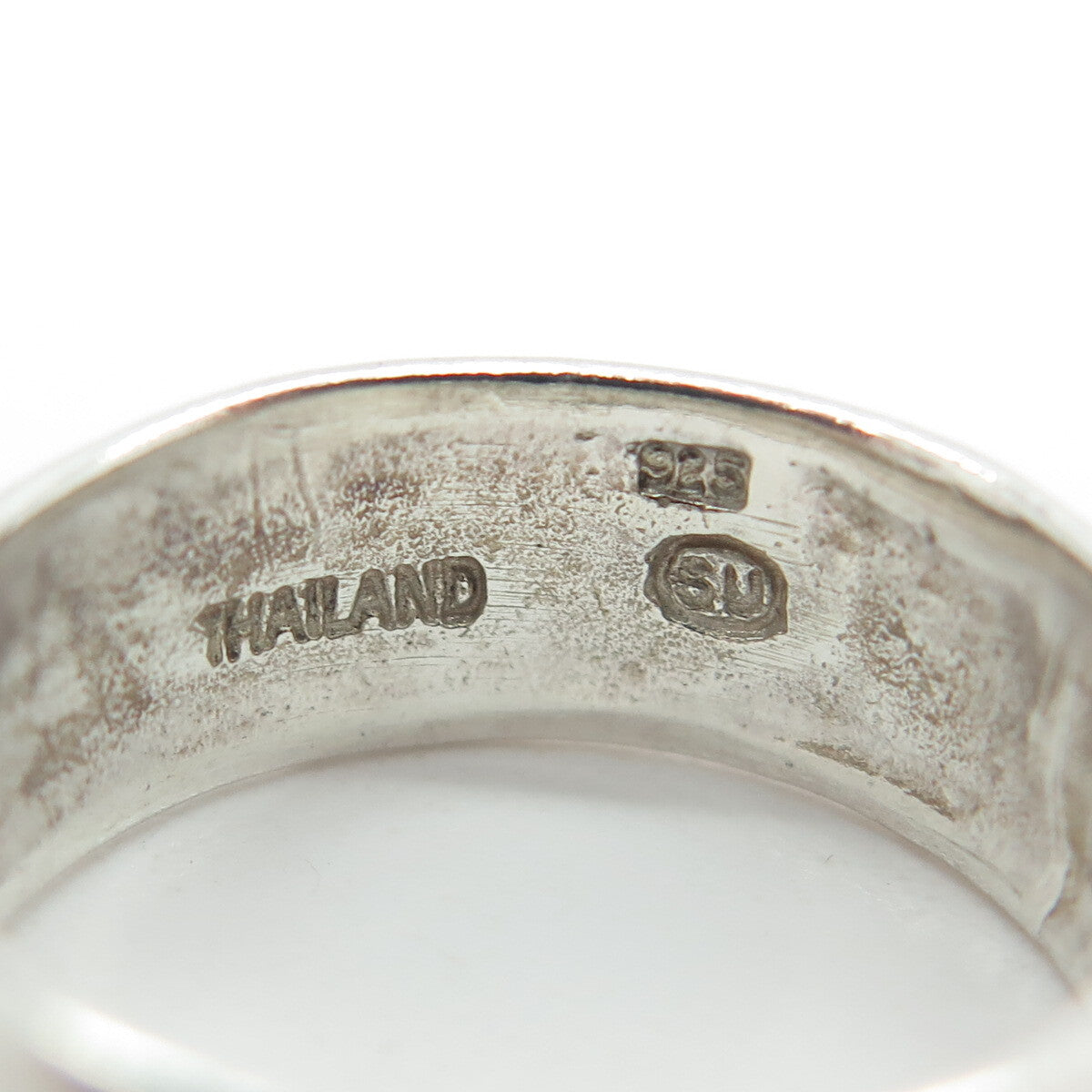 925 Sterling Silver Vintage Granulated Maze Band Ring Size 7.5