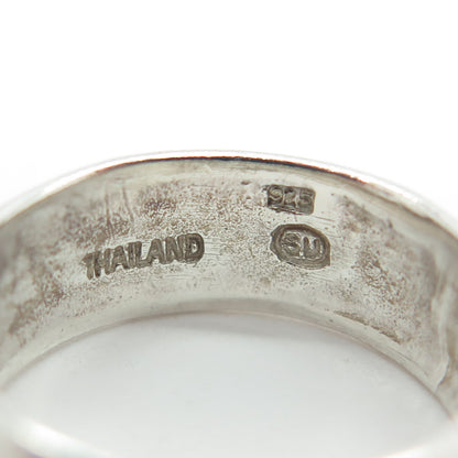 925 Sterling Silver Vintage Granulated Maze Band Ring Size 7.5